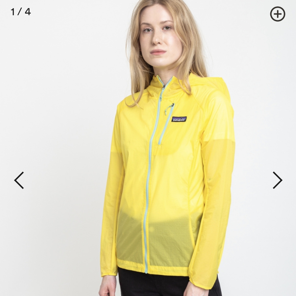 Patagonia Houdini Jacket - an ultra lightweight recycled nylon jacket sz Med